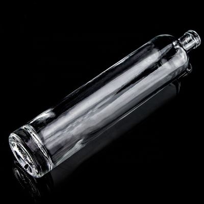 Конфигурация 750 мл толстый дно прямой формы стеклянной бутылки для Super Flint Liquor
